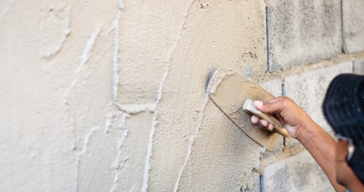 Gypsum plaster application